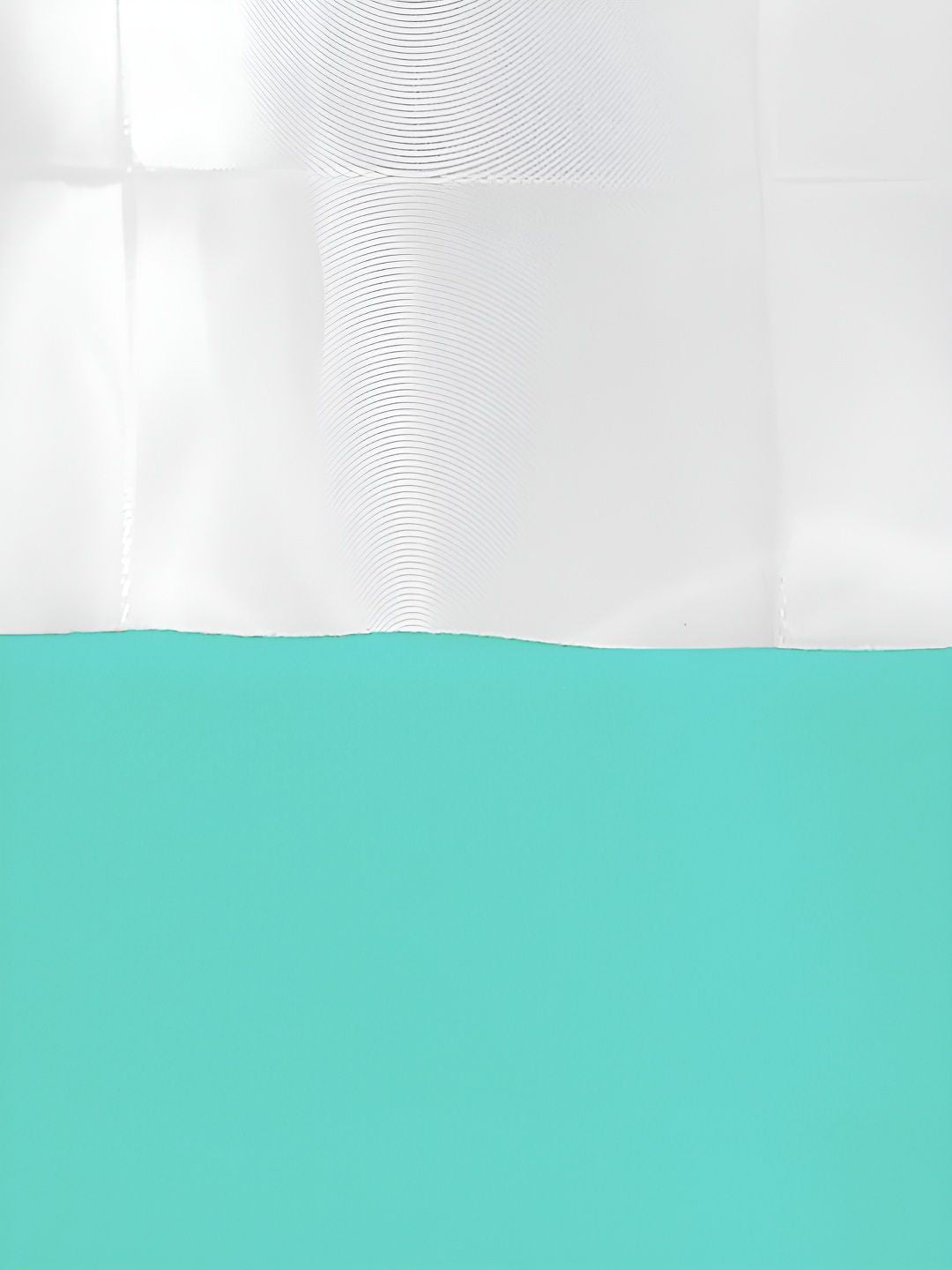 Story@home Blue & White Shower Curtain With Rings