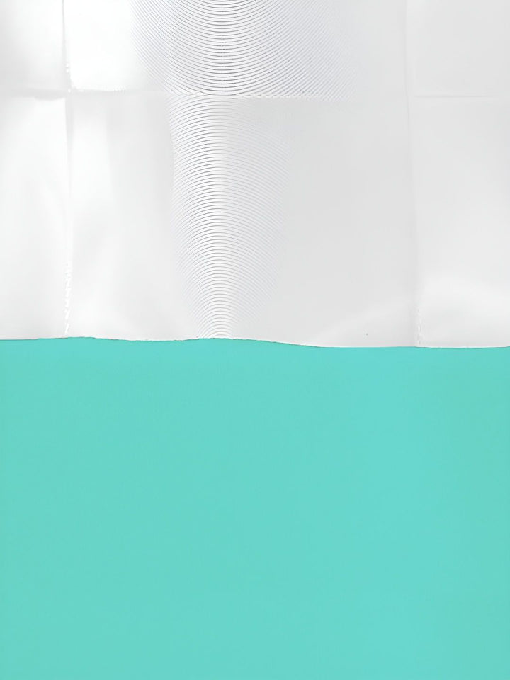 Story@home Blue & White Shower Curtain With Rings