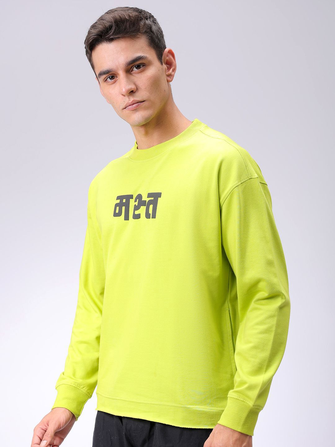 The Indian Garage Co Men Graphic Printed Round Neck Pullover Sweatshirt