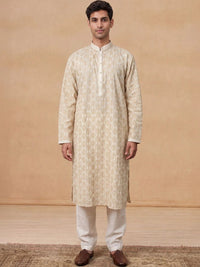 House of Chikankari Men Geometric Kurta