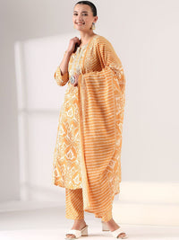 Motif Etnik Wanita Mamicha Bercetak Cermin Biasa Kurta Kerja dengan Seluar & Dengan Dupatta
