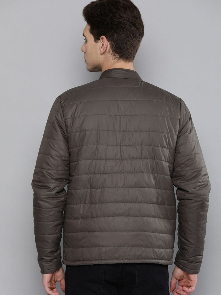 The Indian Garage Co Men Zip-Front Puffer Jacket with Zipper Pockets