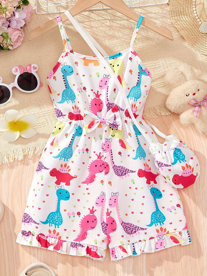 YK Girls Printed Basic Jumpsuit