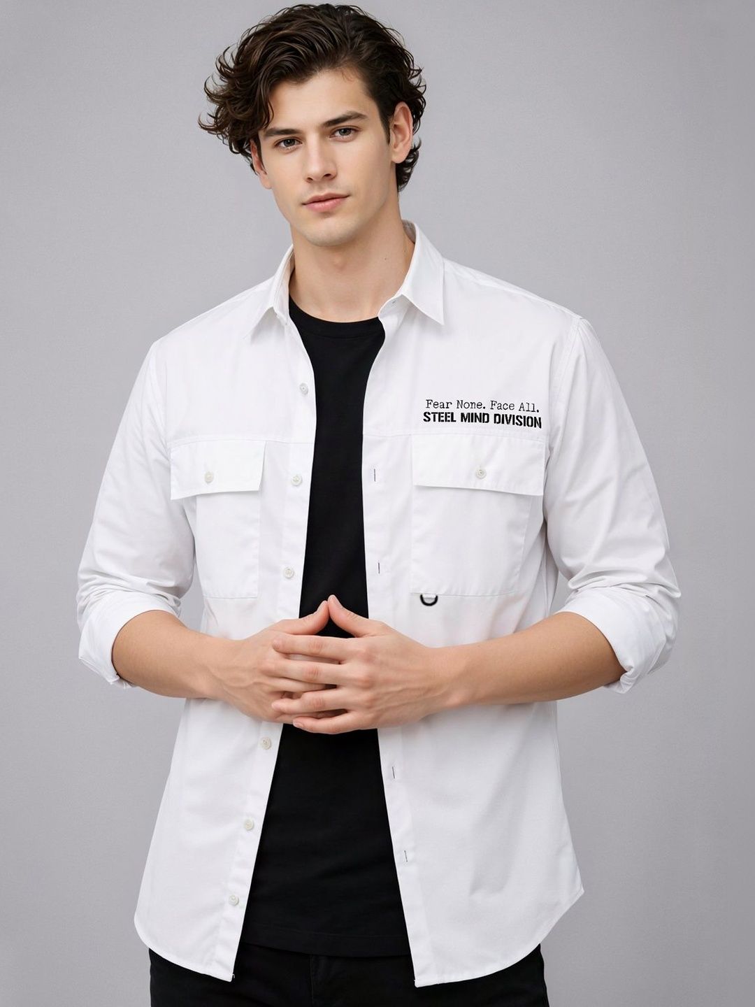 ADRO Classic Printed Cotton Twill Cargo Baju Kasual