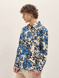 THE BEAR HOUSE Men Spread Collar Floral Printed Relaxed Fit Casual Shirt