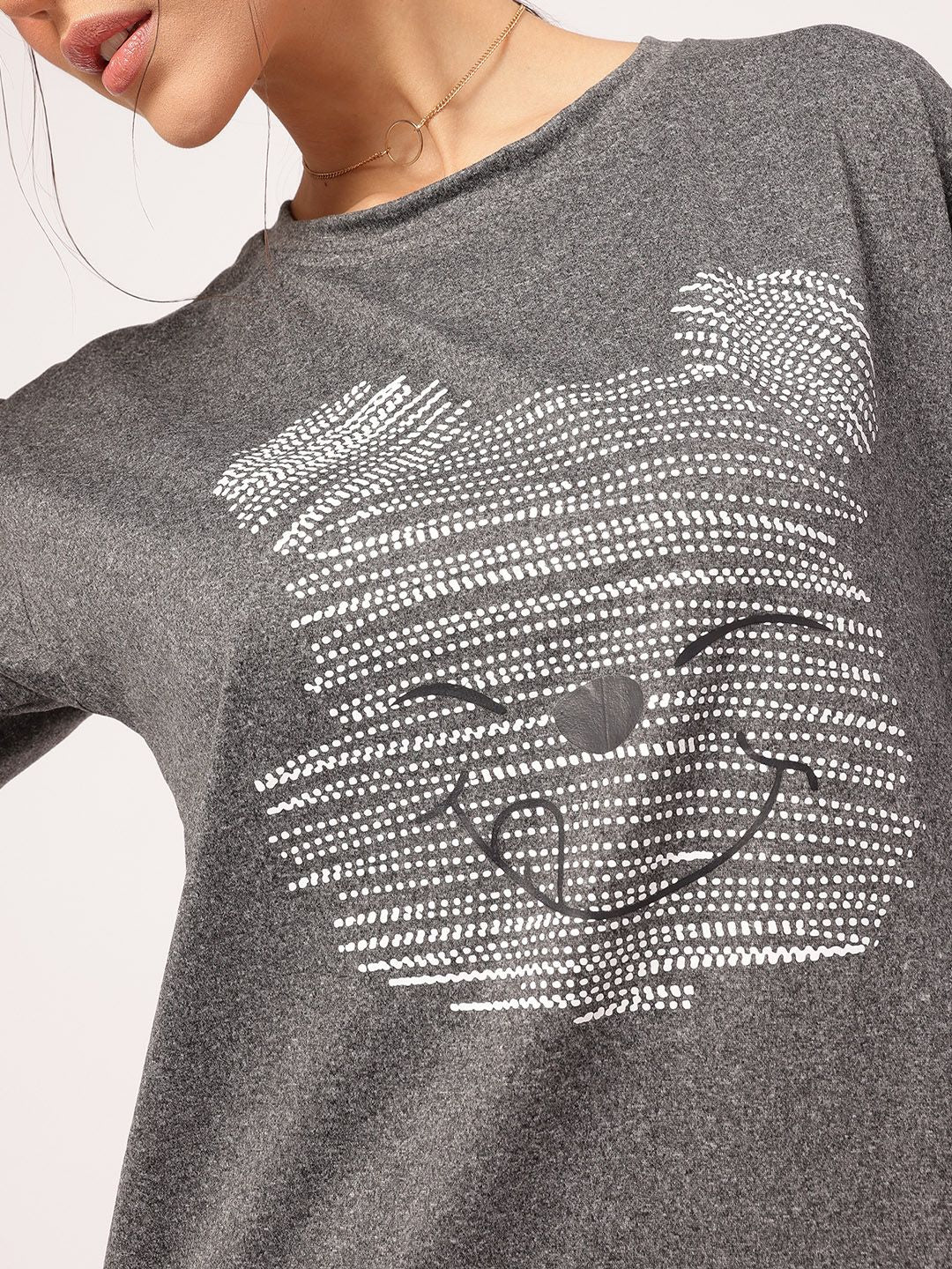DressBerry Teddy Treasure Printed Relaxed Fit T-shirt