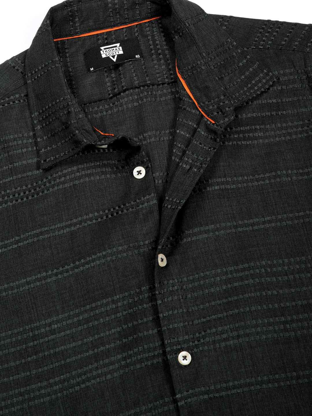 Thomas Scott Men Premium Slim Fit Opaque Casual Shirt