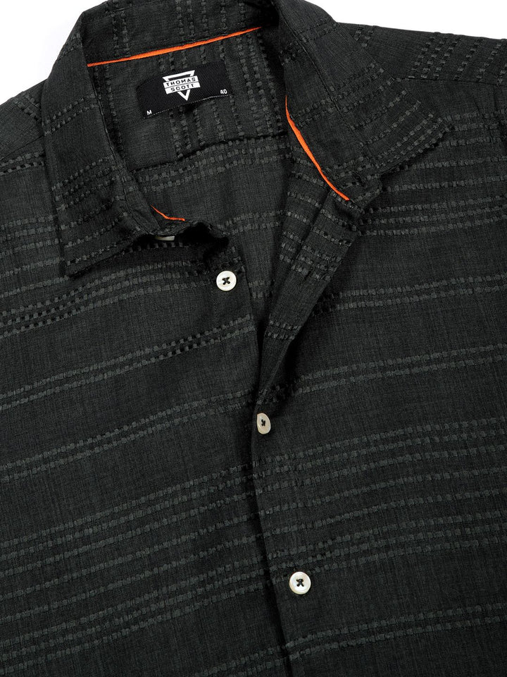 Thomas Scott Men Premium Slim Fit Opaque Casual Shirt