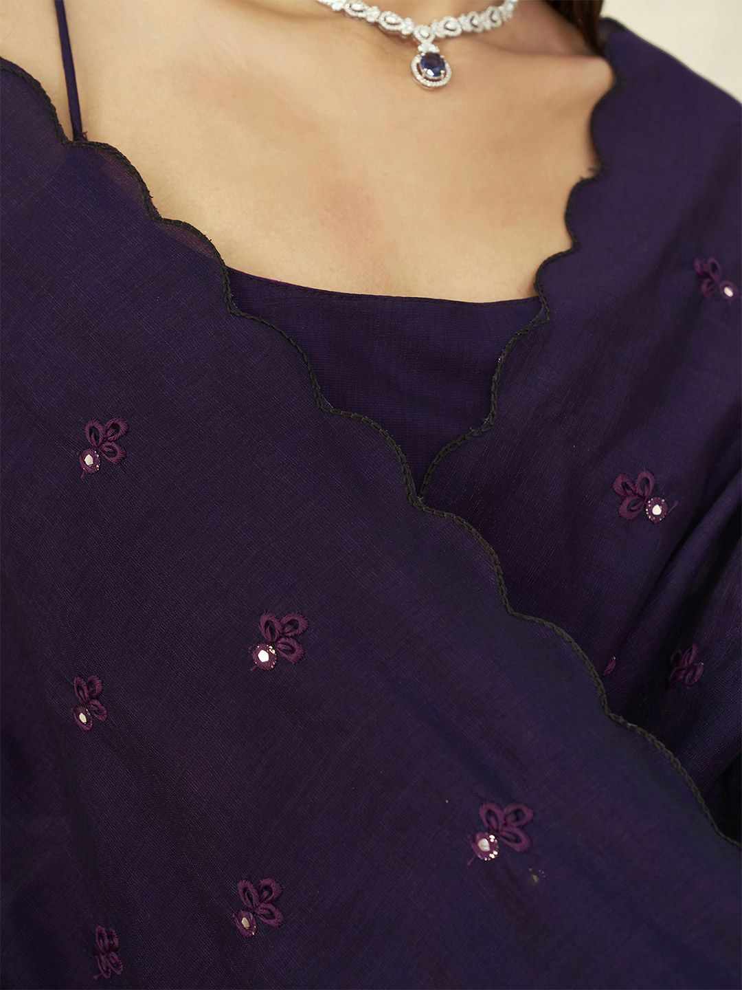 Tikhi Imli Embroidered Mirror Work Saree