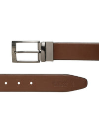 Teakwood Leathers Men Textured Leather Reversible Formal Belt