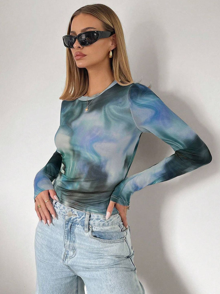 DressBerry Women Abstract Printed Fitted Top