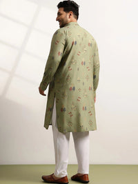 SOJANYA PLUS Men Ethnic Motifs Printed Regular Kurta with Pyjamas