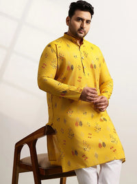 SOJANYA PLUS Motif Etnik Lelaki Bercetak Kurta Biasa dengan Piyama
