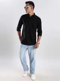ADRO Men Standard Fit Solid Button-Down Collar Casual Shirt
