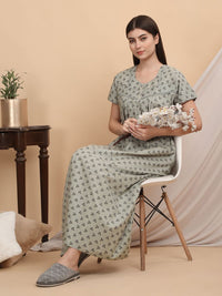 Sweet Dreams Women Floral Printed Maxi Nightdress