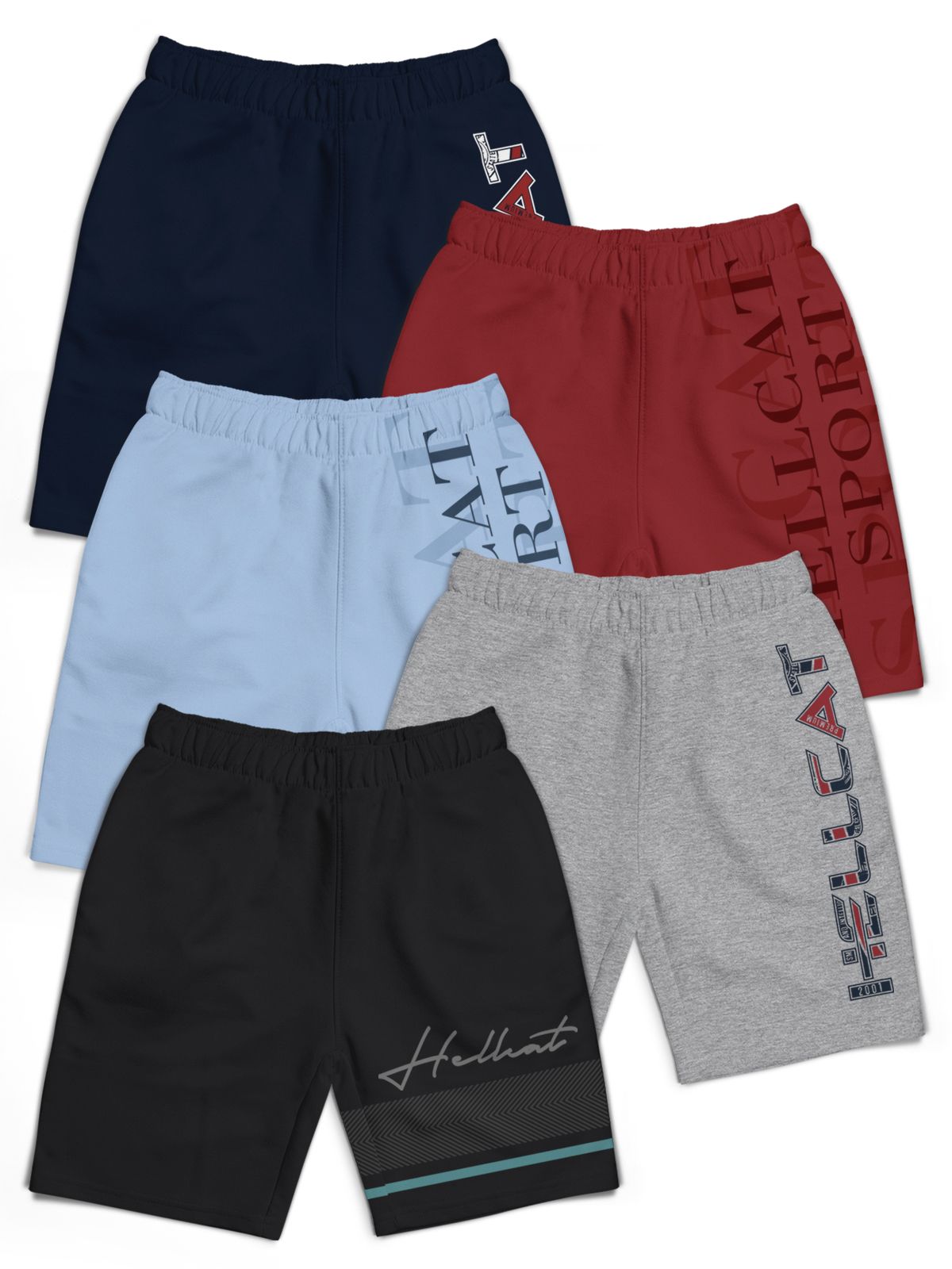 HELLCAT Boys Typography Printed Shorts