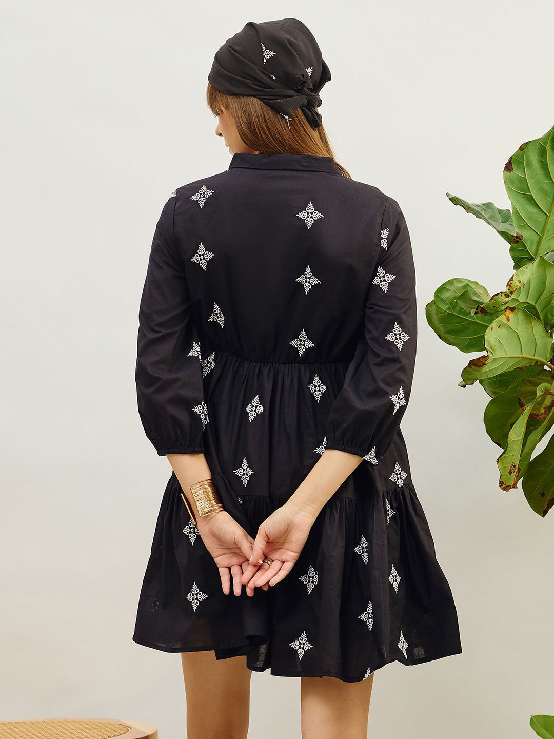 Pink Paprika by SASSAFRAS Floral Printed Fit & Flare Dress