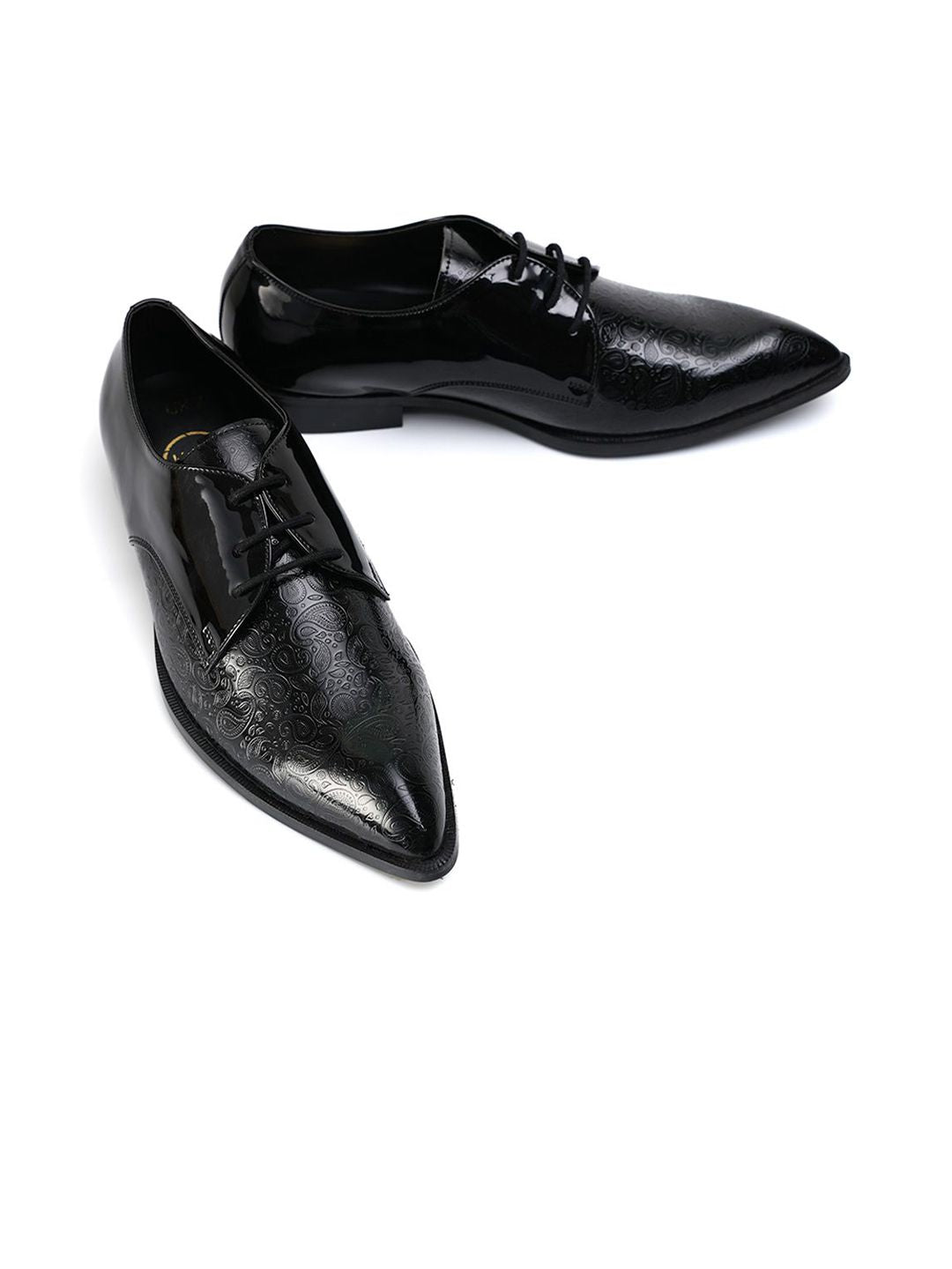MONKSTORY Men Textured Lace-Up Derbys