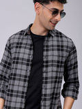 The Indian Garage Co Men Slim Fit Opaque Checked Casual Shirt