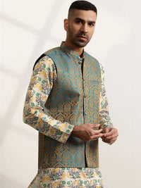 Jaket Nehru Brocade Rekaan Tenunan Anouk