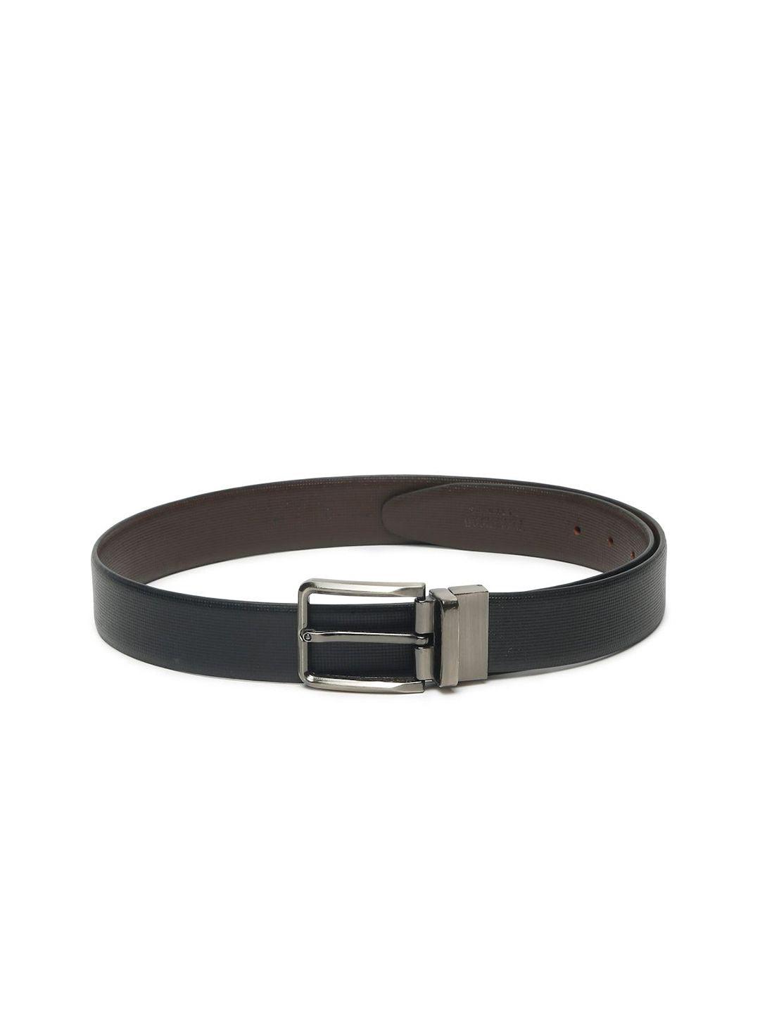 Teakwood Leathers Men Textured Leather Reversible Formal Belt