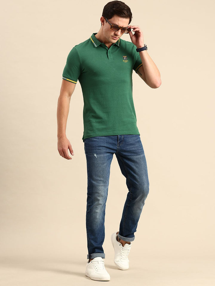 Being Human Polo Collar Pure Cotton T-shirt