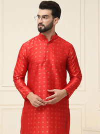 SOJANYA Kurta Kolar Mandarin Rekaan Tenun Geometrik dengan Churidar