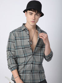VASTRADO Men Classic Slim Fit Opaque Checked Casual Shirt