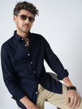 VASTRADO Men Classic Fit Solid Spread Collar Cotton Casual Shirt