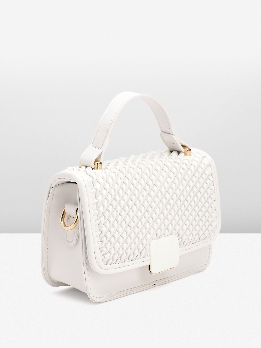 DressBerry Textured Structured Satchel