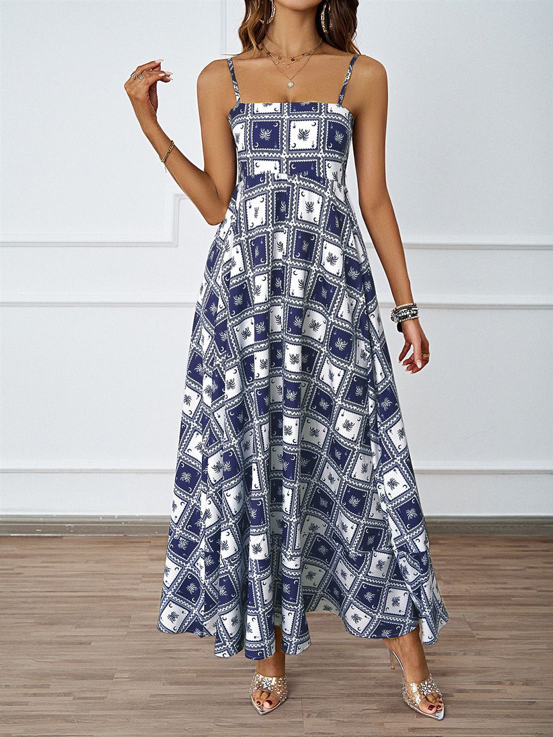 all about you Ethnic Motifs Print Maxi Dress