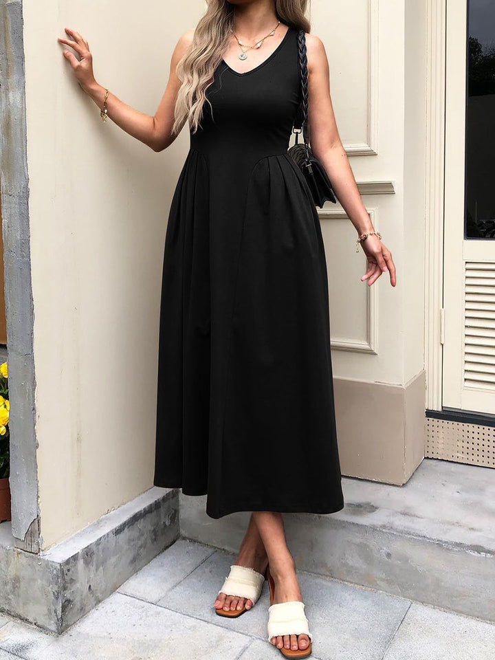 DressBerry Women Solid A-Line Midi Dress