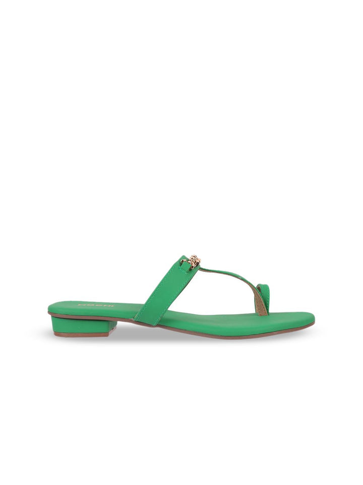 Mochi Women Printed Open Toe Flats