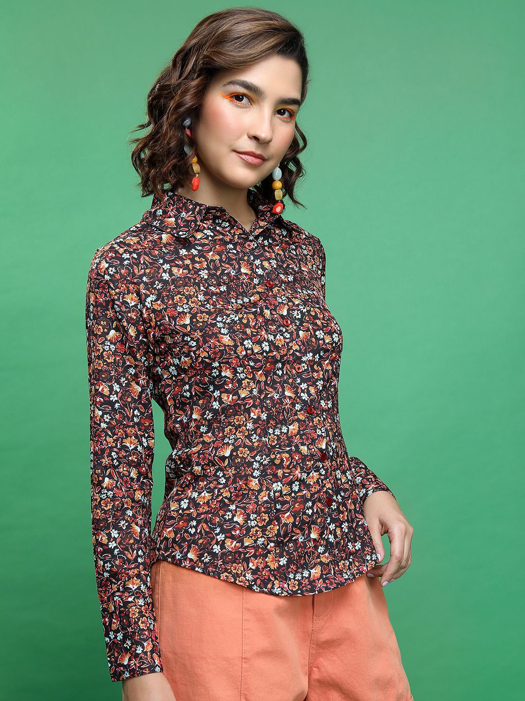 Tokyo Talkies Women Printed Regular Fit Shirt