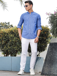 Thomas Scott Men Premium Slim Fit Opaque Casual Shirt