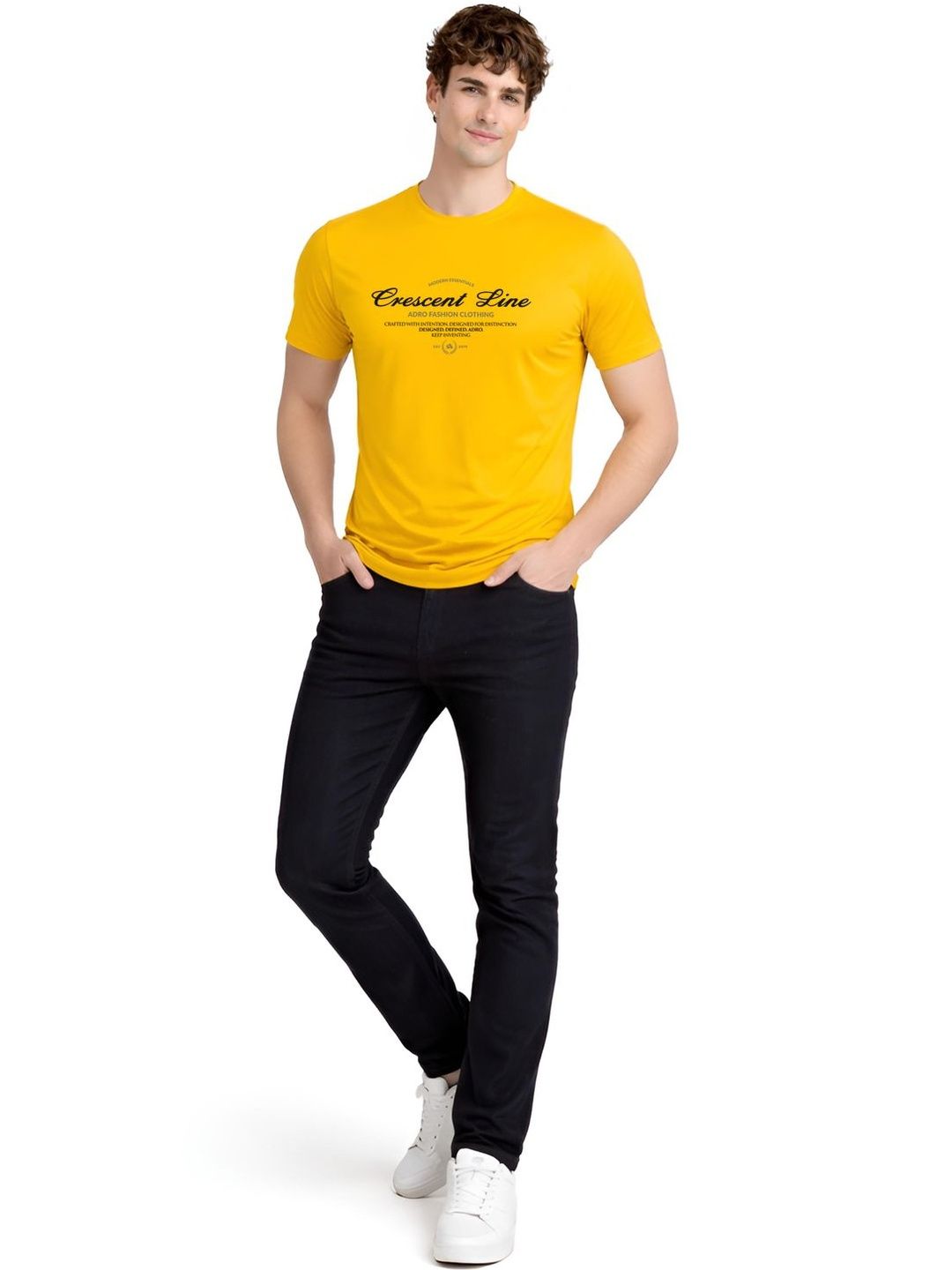 ADRO Men Typography Printed T-shirt
