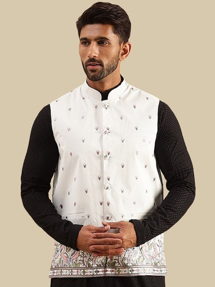 Jaket Nehru Tenun Sulam SOJANYA