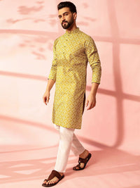 Anouk Men Floral Printed Regular Kurta with Pyjamas