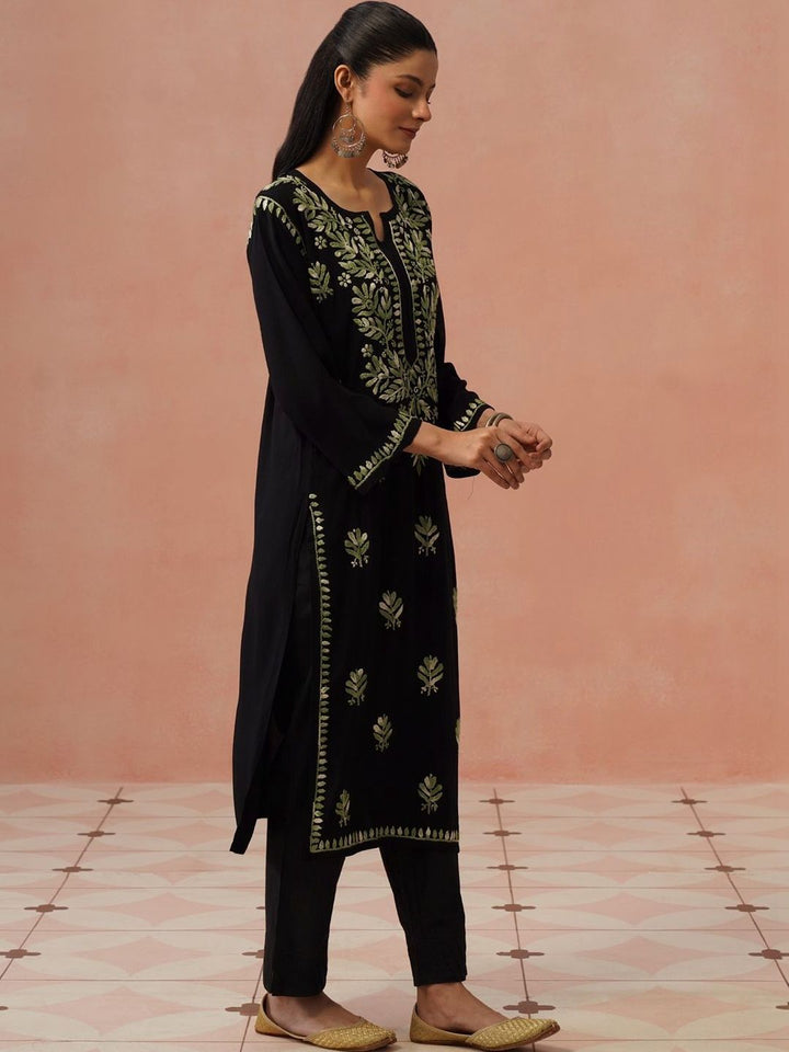 House of Chikankari Women Ethnic Motifs Embroidered Thread Work Kurta
