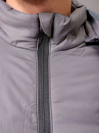 The Indian Garage Co Men Black Colourblocked Detachable Hood Padded Jacket