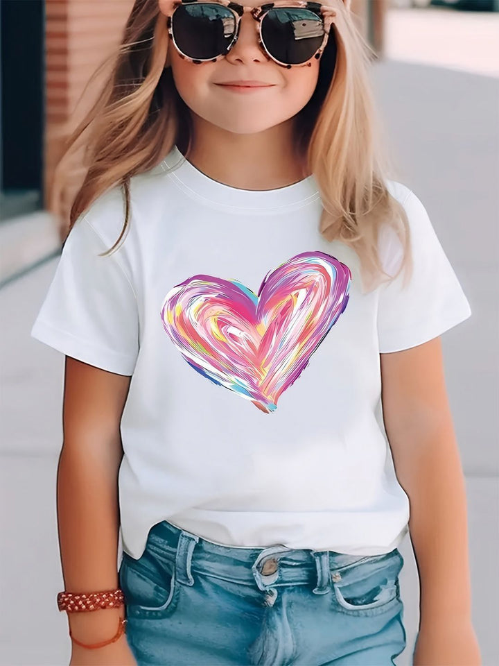 YK Girls High Neck Indigo T-shirt