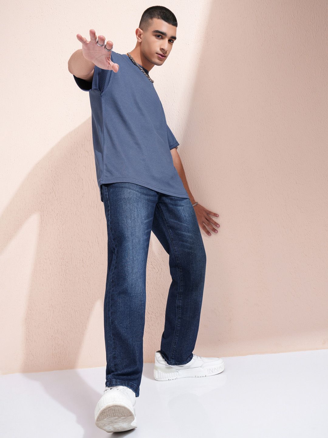 HIGHLANDER Men Mid-Rise Cotton Straight Fit Light Fade Jeans