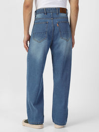 Urbano Fashion Men Loose Relaxed Fit Heavy Fade Jeans