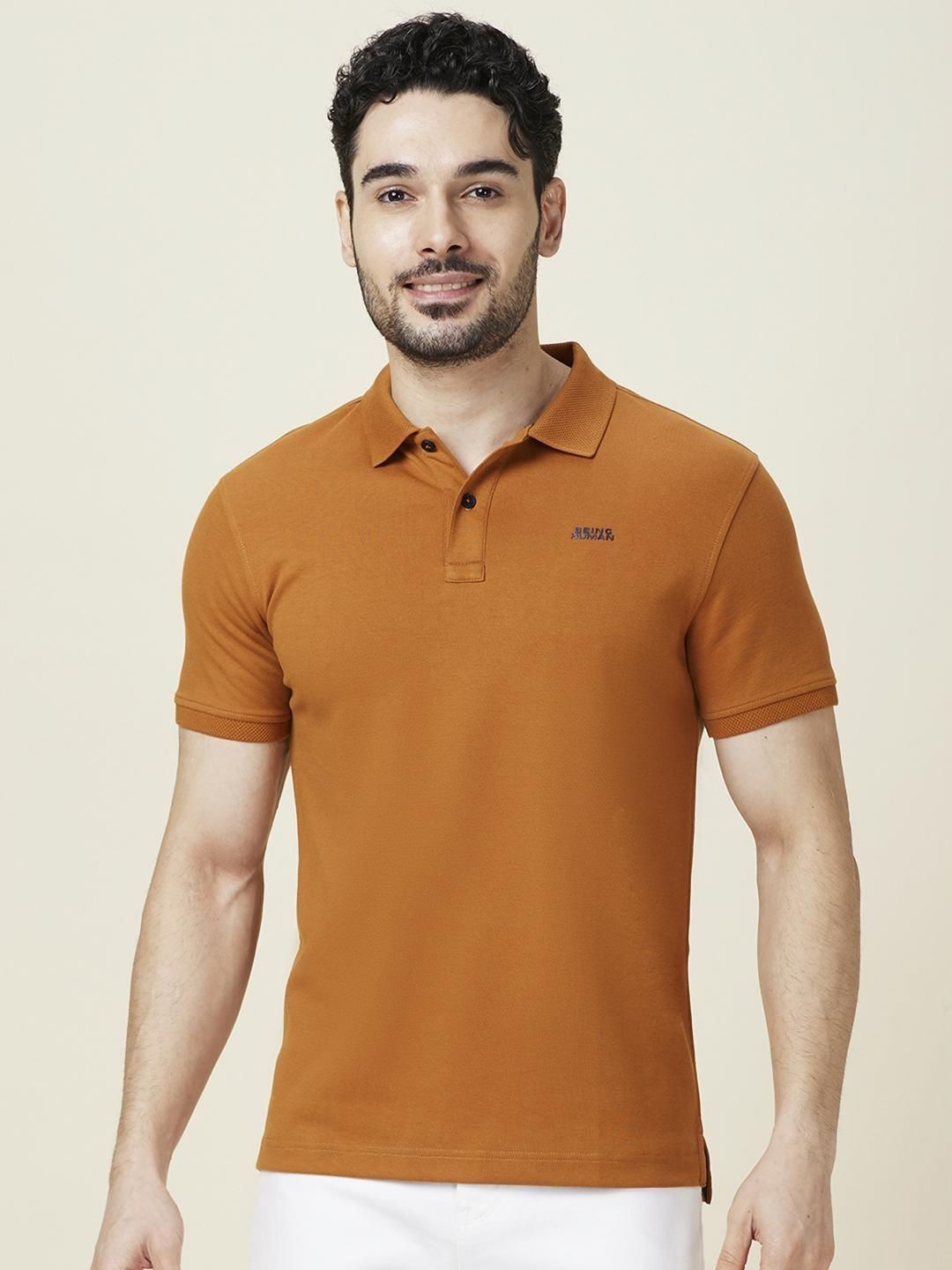 Being Human Men Solid Polo Collar Slim Fit T-shirt