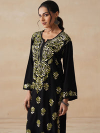 Set Seluar Kurta Motif Etnik Bersulam House of Chikankari