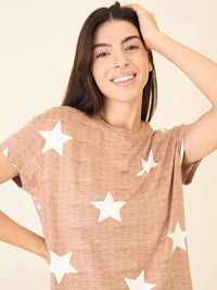 Sweet Dreams Women Printed Top & Pajamas Night Suit