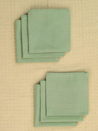 URBAN SPACE 6Pcs Green Cotton Table Napkin