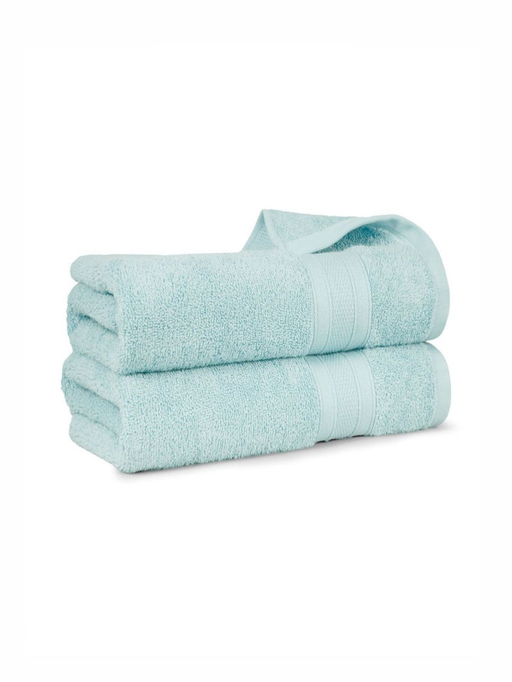MYTRIDENT Blue 2 Pieces Cotton 500 GSM Bath Towel
