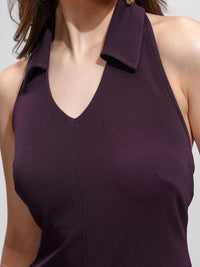 ESPYR By Tokyo Talkies Women Solid Halter Neck Sleeveless Top