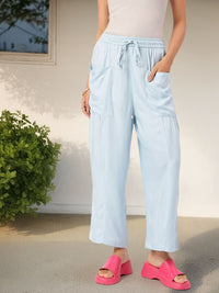 DressBerry Women Timeless Tapestry Relaxed Fit Trousers with Box Pockets